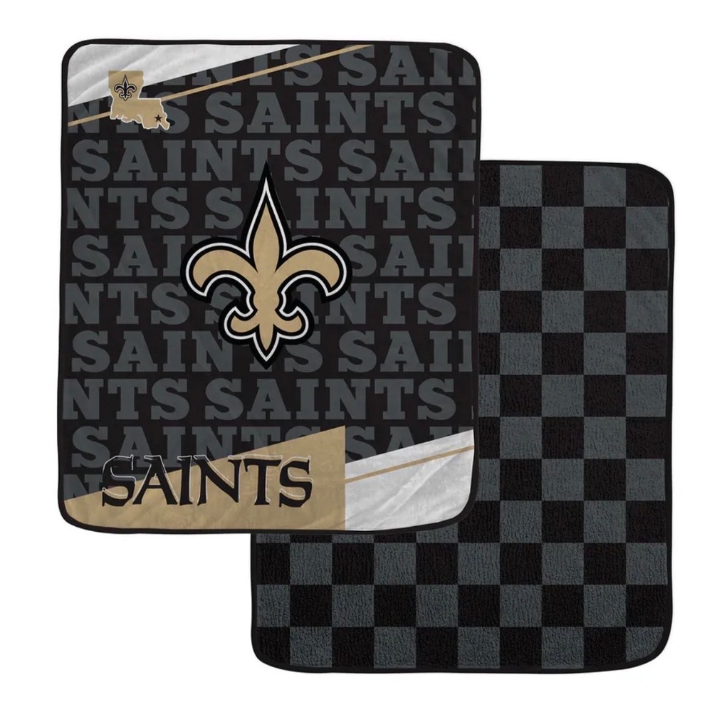NFL New Orleans Saints Pegasus Sports 60x70 Double Sided Plush Throw Blanket